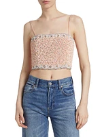 Ceresi Crystal-Embellished Crop Top