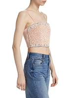 Ceresi Crystal-Embellished Crop Top