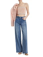 Ceresi Crystal-Embellished Crop Top