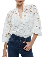 Aislyn Corded Voile Lace Blouse