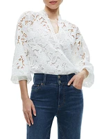 Aislyn Corded Voile Lace Blouse