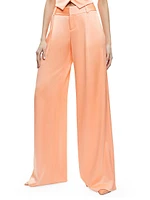 Eric Satin Low-Rise Pants