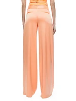 Eric Satin Low-Rise Pants