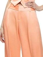 Eric Satin Low-Rise Pants