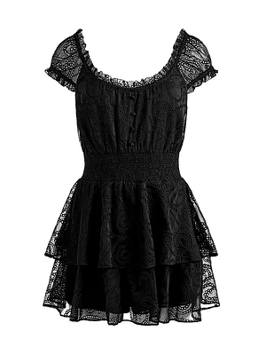 Gracie Eyelet Chiffon Romper