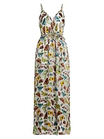 Samantha Butterfly Braided-Strap Maxi Dress