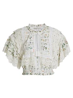 Tabitha Floral Lace Tassel Blouse