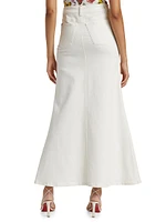 Rye Mermaid Denim Maxi Skirt