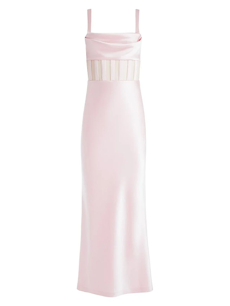 Valentina Satin Corset Column Gown