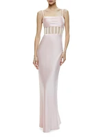 Valentina Satin Corset Column Gown