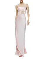 Valentina Satin Corset Column Gown