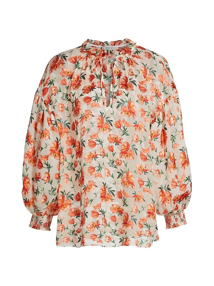 Julius Floral Silk-Blend Blouse