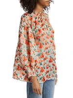 Julius Floral Silk-Blend Blouse