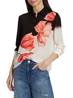 Brady Floral Silk Blouse