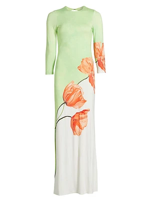 Delora Floral Viscose Maxi Dress