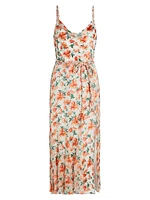 Lissa Floral Cowl Midi-Dress