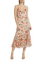 Lissa Floral Cowl Midi-Dress