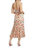 Lissa Floral Cowl Midi-Dress