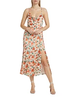 Lissa Floral Cowl Midi-Dress