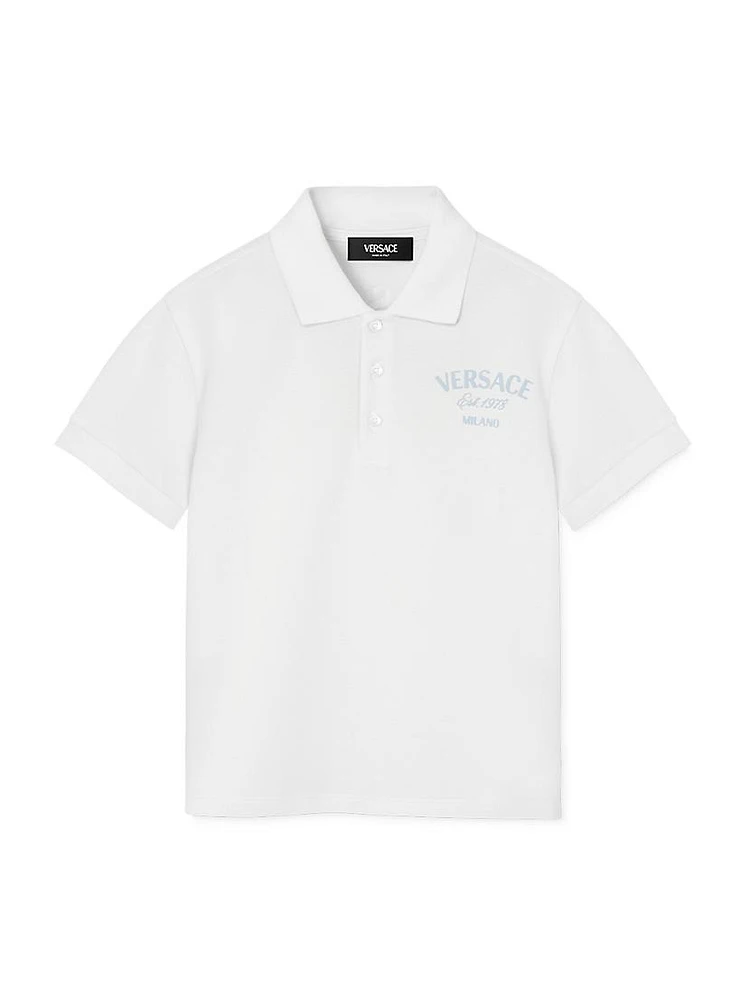 Baby Boy's Logo Milano Print Polo Shirt