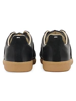 Replica Elastic-Band Leather Low-Top Sneakers