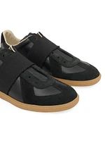 Replica Elastic-Band Leather Low-Top Sneakers