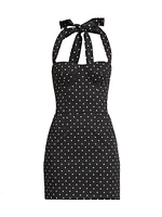 Polka Dot Halter Minidress