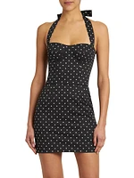 Polka Dot Halter Minidress