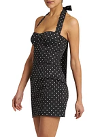 Polka Dot Halter Minidress