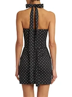 Polka Dot Halter Minidress