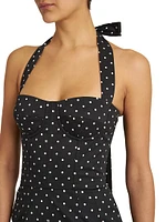 Polka Dot Halter Minidress