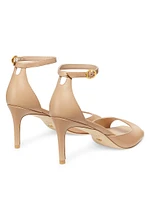 Nudistia 75MM Leather Ankle-Wrap Sandals