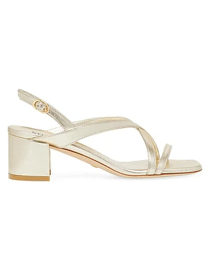 Oasis 50MM Metallic Leather Sandals