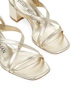 Oasis 50MM Metallic Leather Sandals