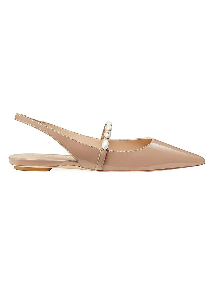 Emilia Pearlita Patent Leather Slingback Flats