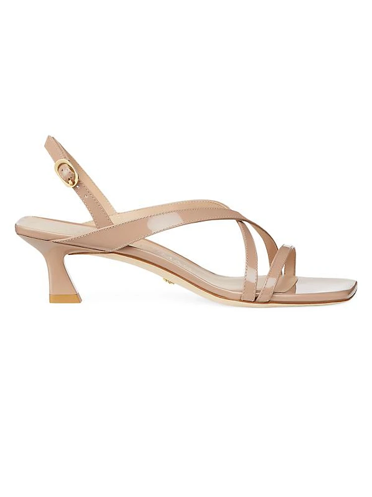 Oasis 50MM Patent Leather Slingback Sandals