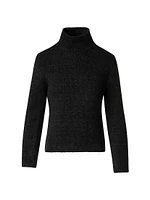 Cashmere-Wool Two-Tone Mouline Sweater