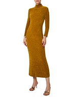 Chenille Rib-Knit Tube Midi-Dress