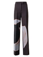 Fior Mocca Loop Print High-Rise Pants