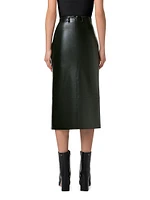 Leather Pencil Midi-Skirt