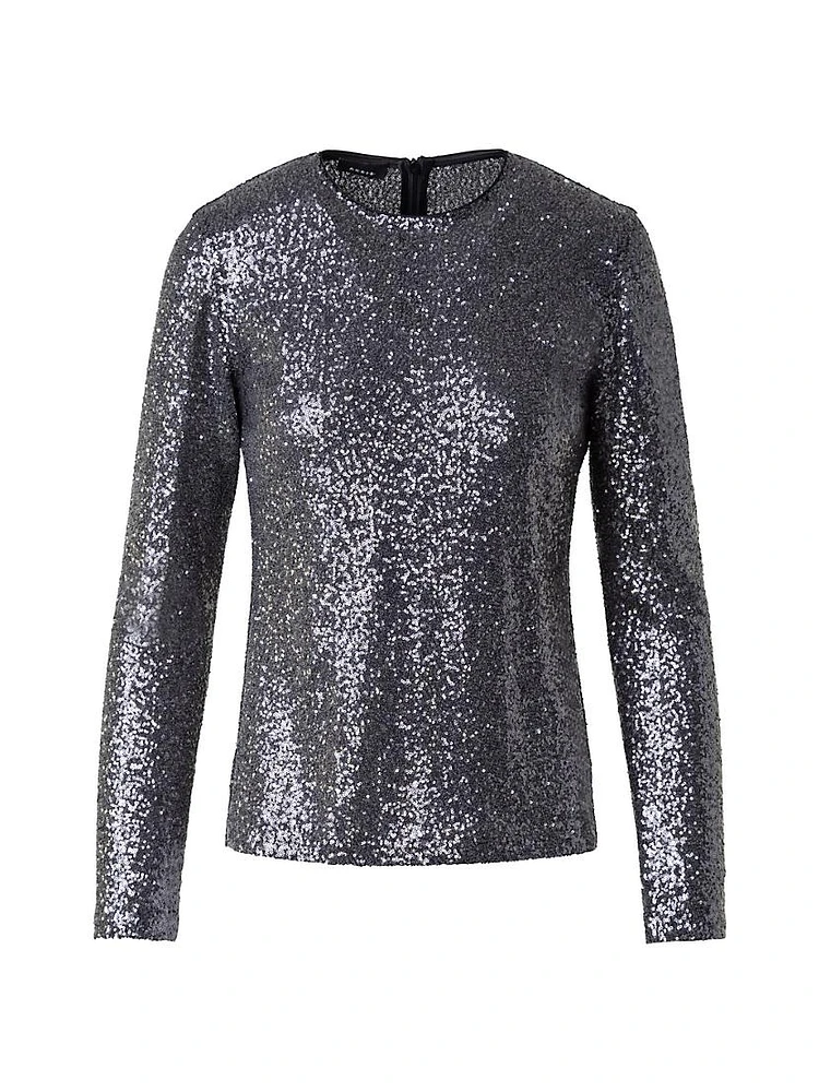 Sequined Jersey Top