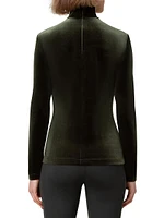 Velvet Mock Turtleneck Top