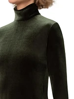 Velvet Mock Turtleneck Top