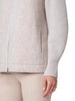 Cashmere-Silk Bouclé Zip Jacket