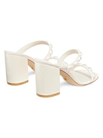 Pearlita 85MM Lacquered Leather Slide Sandals