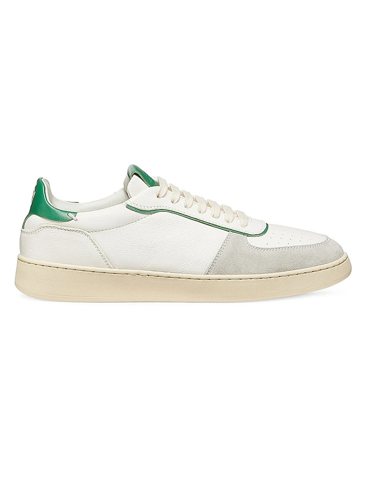Derby Leather & Suede Low-Top Sneakers