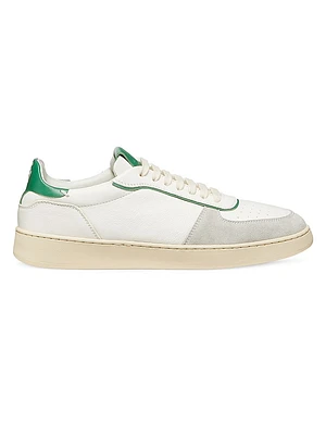 Derby Leather & Suede Low-Top Sneakers