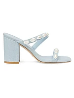 Pearlita 85MM Denim Sandals