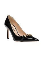 85MM Chain-Link Patent Leather Pumps