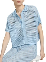 Open-Front Button-Front Shirt